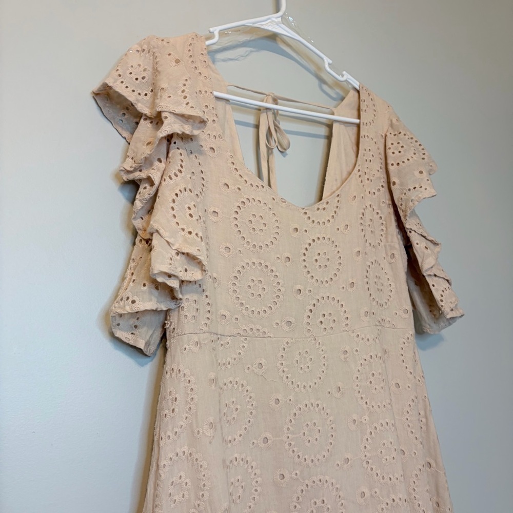 HYFVE Pinkish Cream Eyelet Maxi Dress - Picture 8 of 11